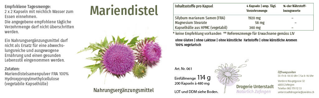 SWIDRO MARIENDISTELSAMEN 200 STK