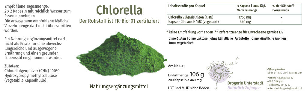 SWIDRO CHLORELLA 200 STK