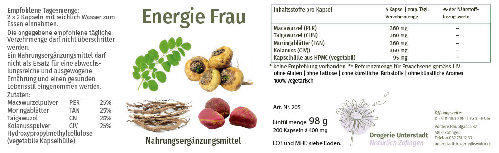 SWIDRO ENERGIE-KOMPLEX FRAU 200 STK