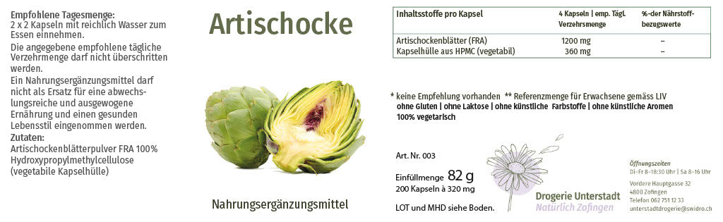SWIDRO ARTISCHOCKEN 200 STK