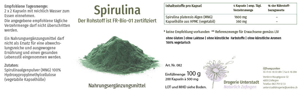 SWIDRO SPIRULINA 200 STK